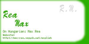 rea max business card